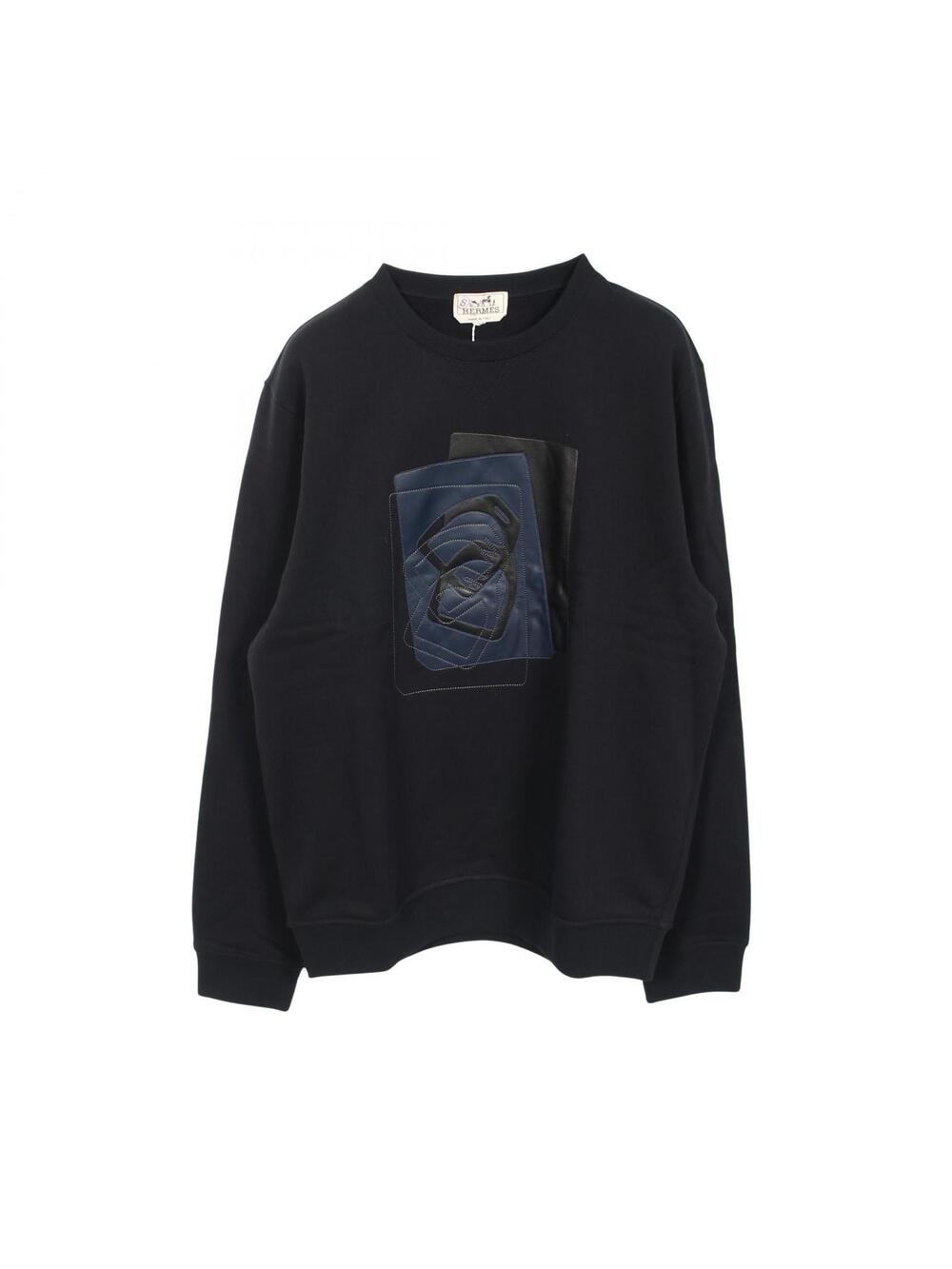 Hermes Leather Patch Sweatshirt Long #367420H58B